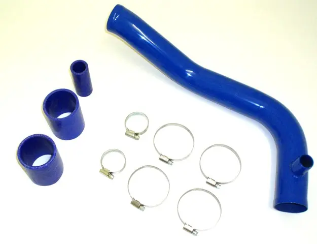 Friedrich Motorsport Ladedruckrohr mit Anschluss für Pop-Off blau beschichtet