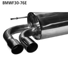Bastuck Sportauspuff für BMW 320i EffDyn Edition Typ F30 (Limousine) 2x76mm, 20° schräg geschnitten
