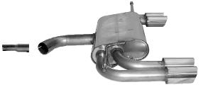 Bastuck Sportauspuff Seat Leon 1P 2x76mm 20° schräg 