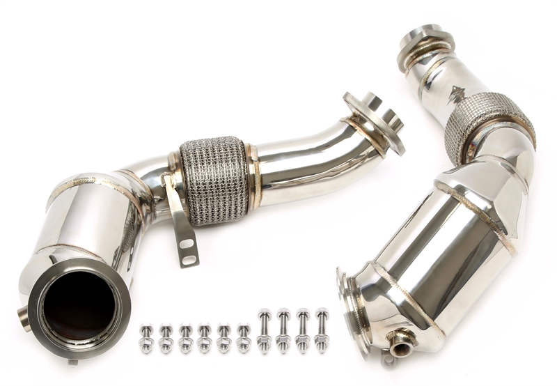 TA Technix Downpipe ohne Katalysator mit Flexrohr passend für BMW 5er Serie Typ F07,F10,F11 , 6er Serie Typ F12,F13,F14, 7er Serie Typ F01,F02,F03, X5 Typ E70, X6 Typ E71 - Motorcode N63 TA Technix Downpipe für BMW N63 Perfekte Leistung kaufen