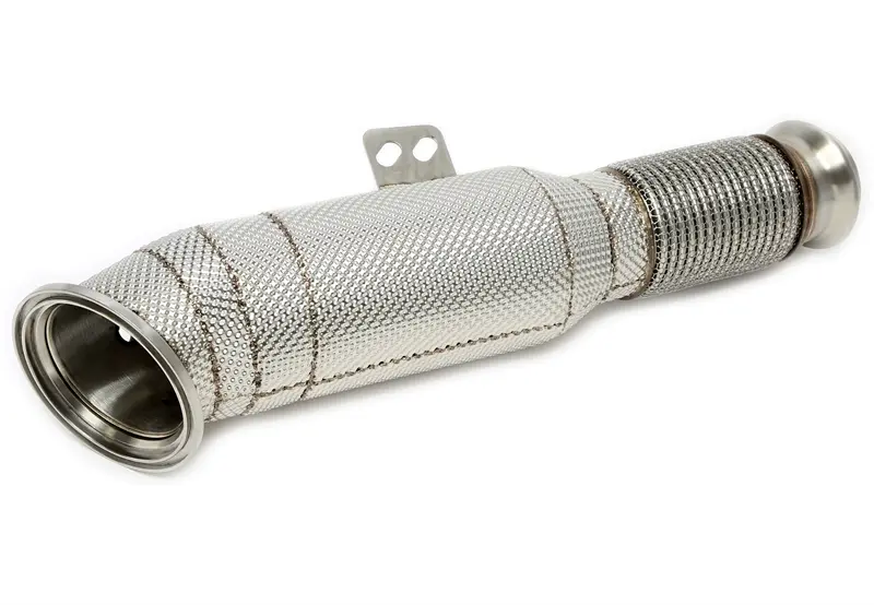 TA Technix Downpipe mit Hitzeschild und Katalysator mit passend für BMW 2er Serie Typ G42, 3er Typ G20/21, 5er Typ G30/31, 6er Typ G32, 7er Typ G11, 8er Typ G14/15/16, Z4 Typ G29, Toyota Supra MK5 Typ A91 - Motorcode B58