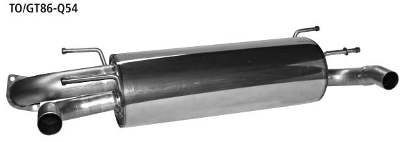 Bastuck Sportauspuff für Toyota GT86 Typ GC/GF 2x 1x54mm, gerade (für die Serienheckschürze)