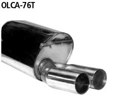 Bastuck Sportauspuff für Opel Corsa A 2x76mm, gerade