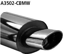 Bastuck Sportauspuff für BMW 316i Typ E36 (Compact) 153x95mm, oval