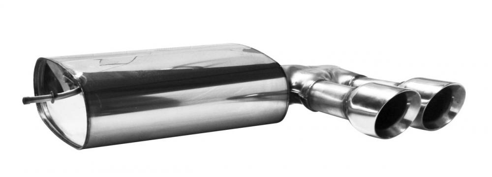 Bastuck Sportauspuff für Mini F56 Typ UKL-L (3-Türer Limousine) 2x90mm, 30° schräg geschnitten, Ausgang mittig