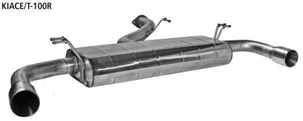 Bastuck Sportauspuff für Kia Pro Cee d Typ JD 2x 1x100mm, gerade Race-Look