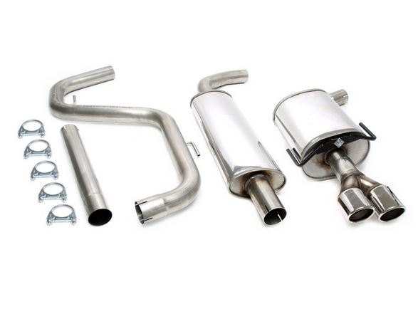 TA Technix Edelstahlanlage 2x80mm passend für Saab 9-3 1.8T/2.0T Typ YS3F