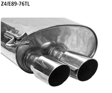 Bastuck Sportauspuff für BMW Z4 Roadster Typ E89 2x76mm, 20° schräg geschnitten