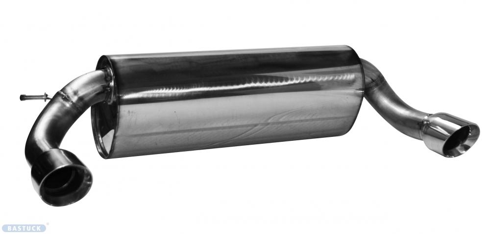 Bastuck Sportauspuff für BMW 428i Typ F33 (Cabrio) 2x 1x90mm, 30° schräg geschnitten, Race-Look