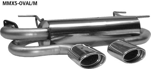 Bastuck Sportauspuff für Mazda MX-5 II (NB) 2x120x80mm, oval Ausgang mittig