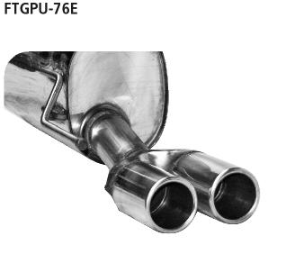 Bastuck Sportauspuff für Fiat Grande Punto Typ 199 2x76mm, gerade mit Lippe