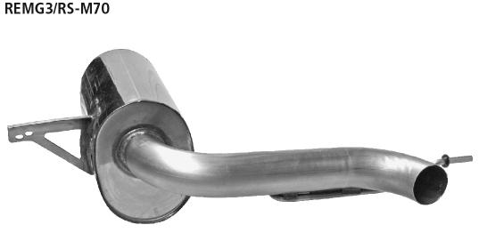Bastuck Sportauspuff für Renault Mégane III Coupé Typ Z 1x70mm, gerade (für die Serienheckschürze)