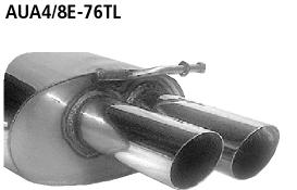 Bastuck Sportauspuff für Audi A4 Typ 8EC/B7 (Limousine) 2x76mm, abgeschrägt