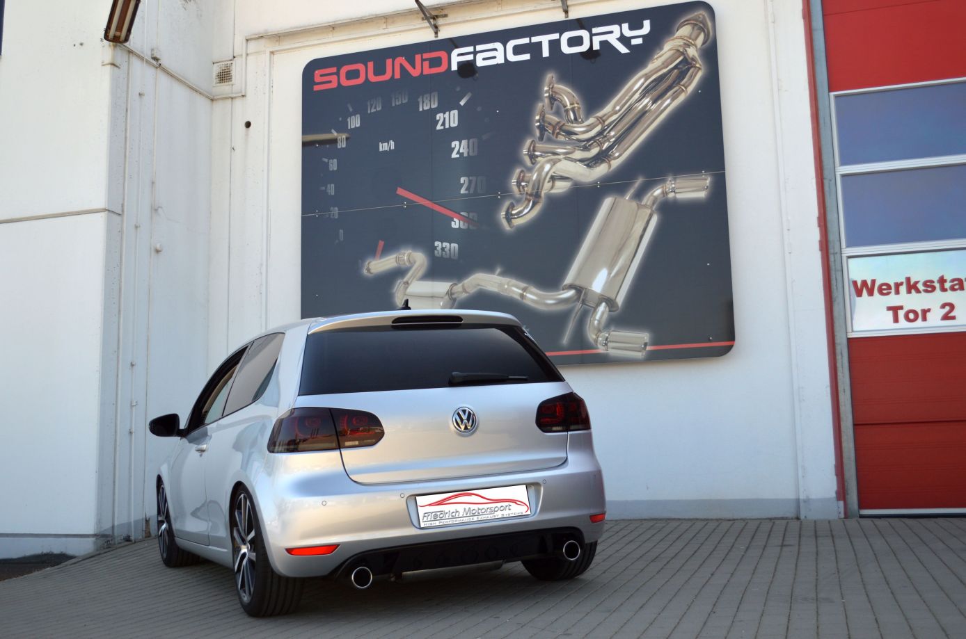Friedrich Motorsport Duplex Sportendschalldämpfer VW Golf VI 