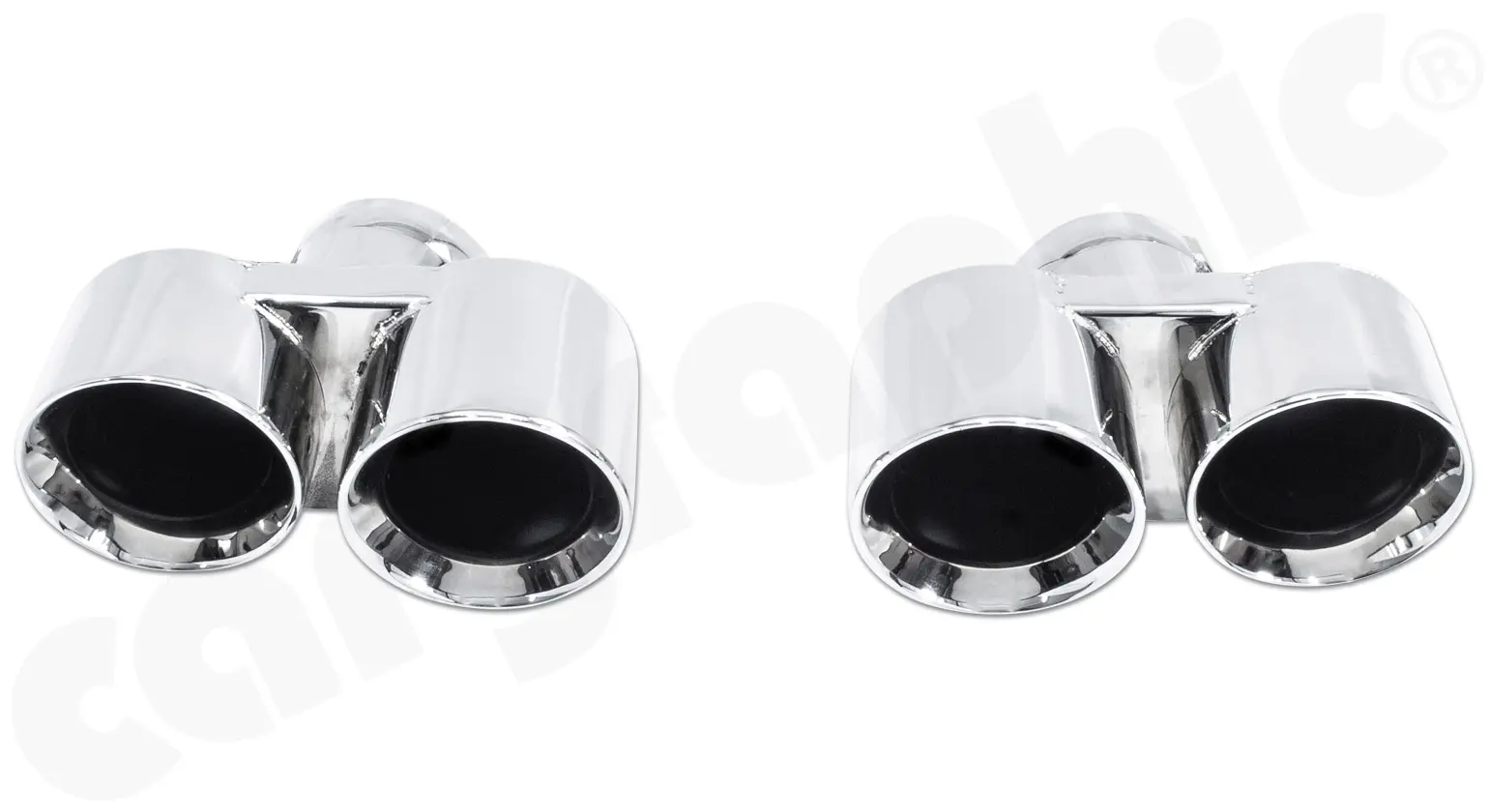 CARGRAPHIC Doppel-Endrohrsatz für Porsche 997 Turbo 