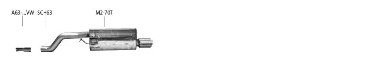 Bastuck Sportauspuff Mazda 2 DE 2x70mm Tuning