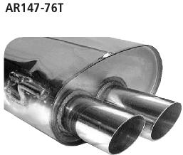 Bastuck Sportauspuff für Alfa Romeo 147 Typ 937 2x76mm, gerade