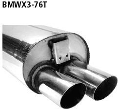 Bastuck Sportauspuff für BMW X3 Typ E83 2x76mm, abgeschrägt