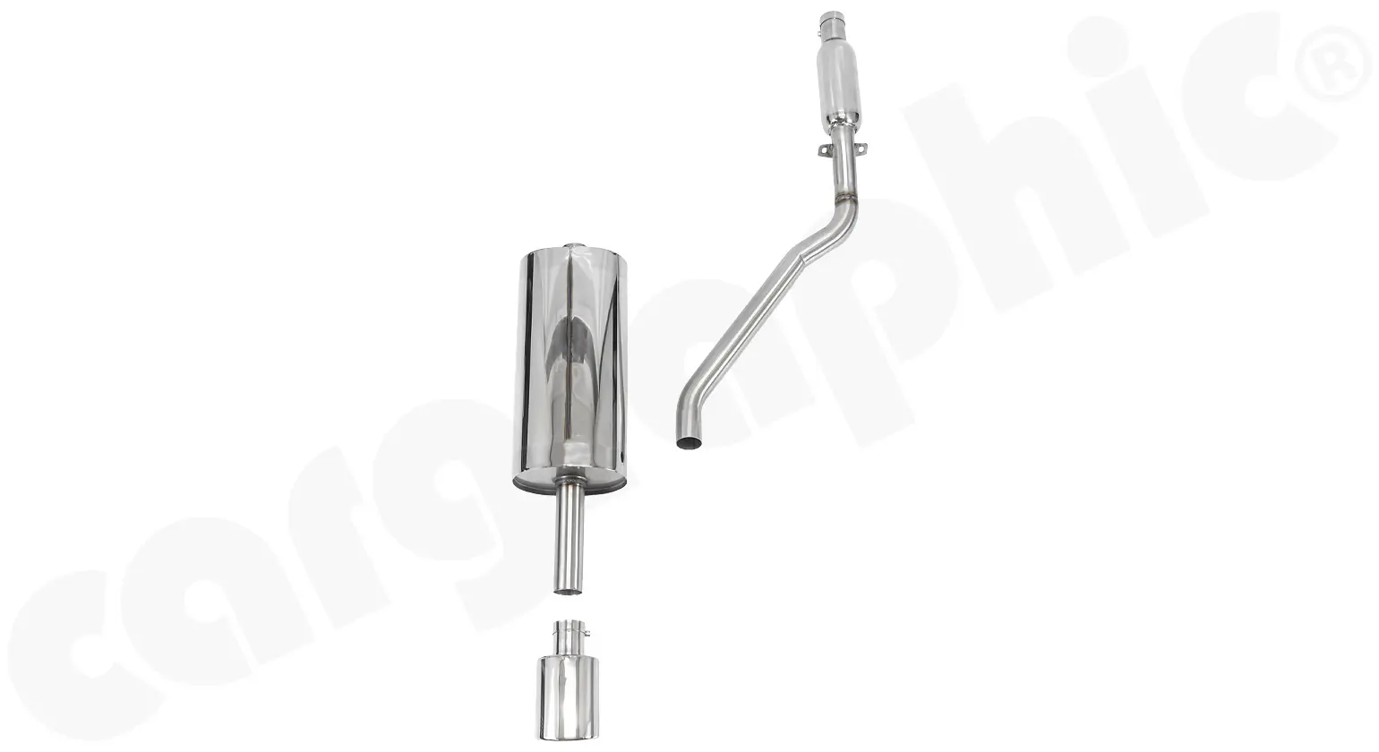 CARGRAPHIC Sport Endschalldämpfer für Porsche 924 Bild