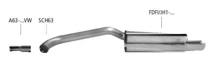 Bastuck Sportauspuff Ford Fiesta V 135x75mm oval 