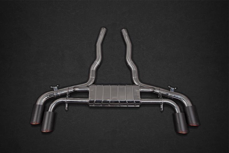 Capristo Endschalldämpfer ECE für BMW X5M F95 und X6M F96 mit Carbon-Endrohren