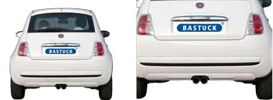 Bastuck Sportauspuff Fiat 500 2x76mm mittig 