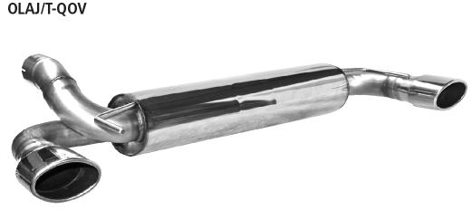 Bastuck Sportauspuff für Opel Astra J 161 2x 1x120x80mm, oval