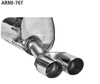 Bastuck Sportauspuff für Fiat Punto EVO 2x76mm, 20° schräg geschnitten