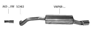 Bastuck Sportauspuff Audi A1 8X 2x70mm gerade 