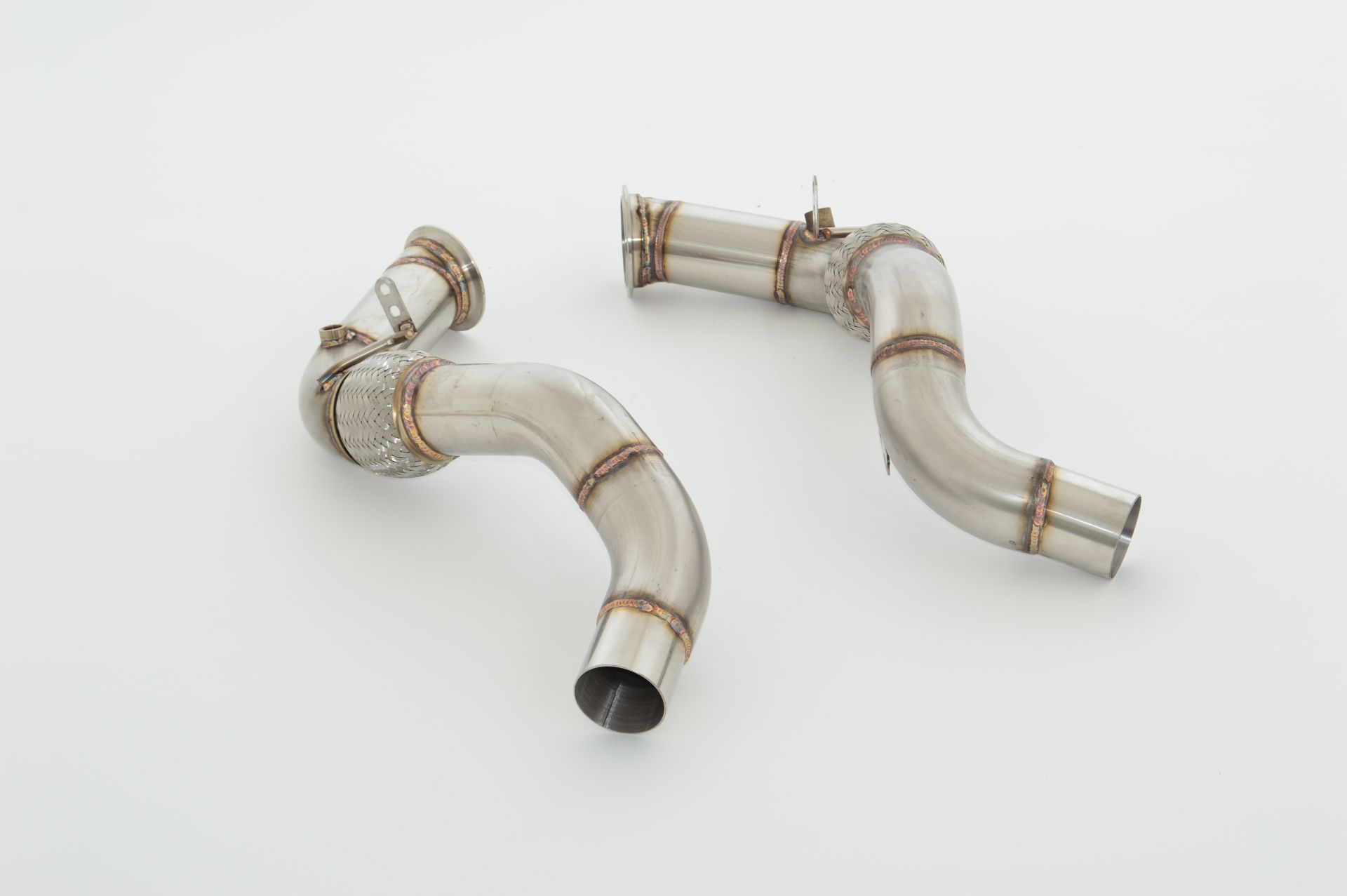 Friedrich Motorsport 2x 76mm Downpipe Edelstahl 