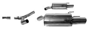 Bastuck Sportauspuff für Opel Vectra C 2x 2x76mm, mit Lippe 20° schräg geschnitten