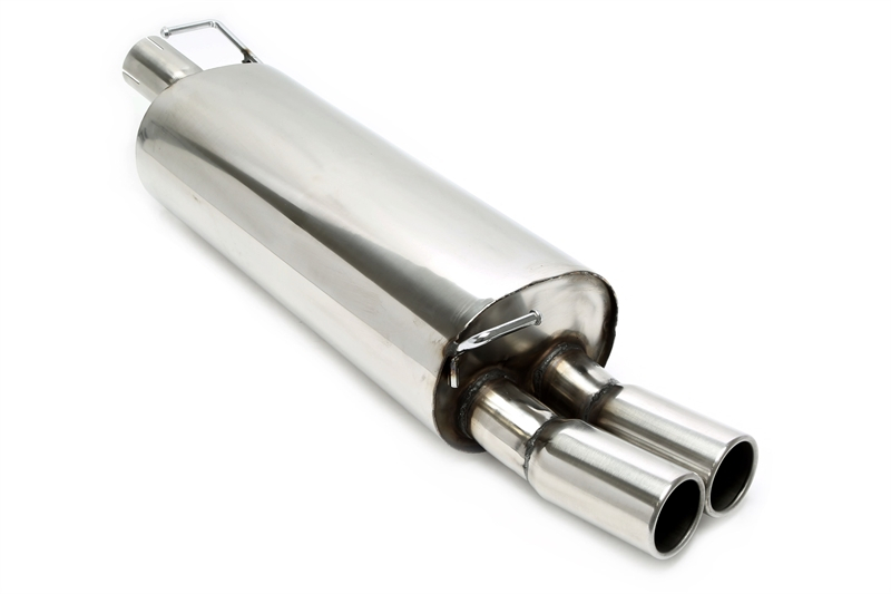 TA Technix Endschalldämpfer 2x76mm rund/gebördelt aus Edelstahlanlage EVOG4A-​xx