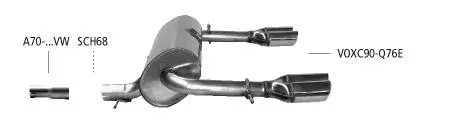 Bastuck Sportauspuff für Volvo XC90 I Typ C 