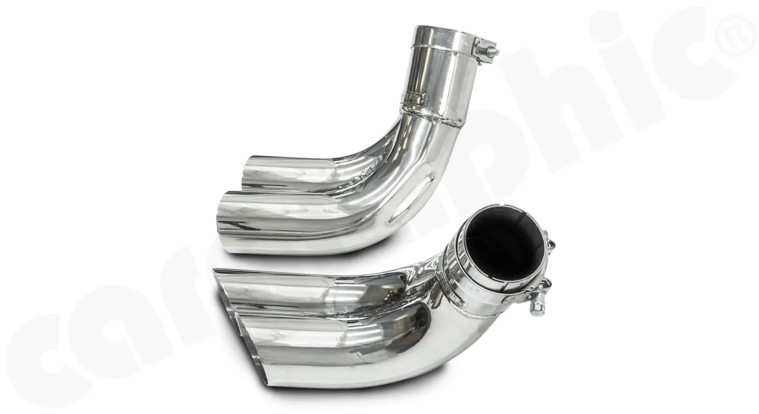 CARGRAPHIC Doppel Endrohrsatz für Porsche 993 Turbo Bild