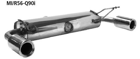 Bastuck Sportauspuff für Mini R56 Typ UKL-L (Limousine) 2x 1x90mm, gerade