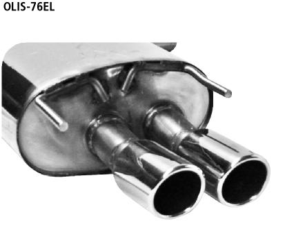 Bastuck Sportauspuff für Opel Insignia Fließheck für Fahrzeuge mit serienmäßig nur einem Endschalldämpfer  2x76mm, gerade mit Lippe
