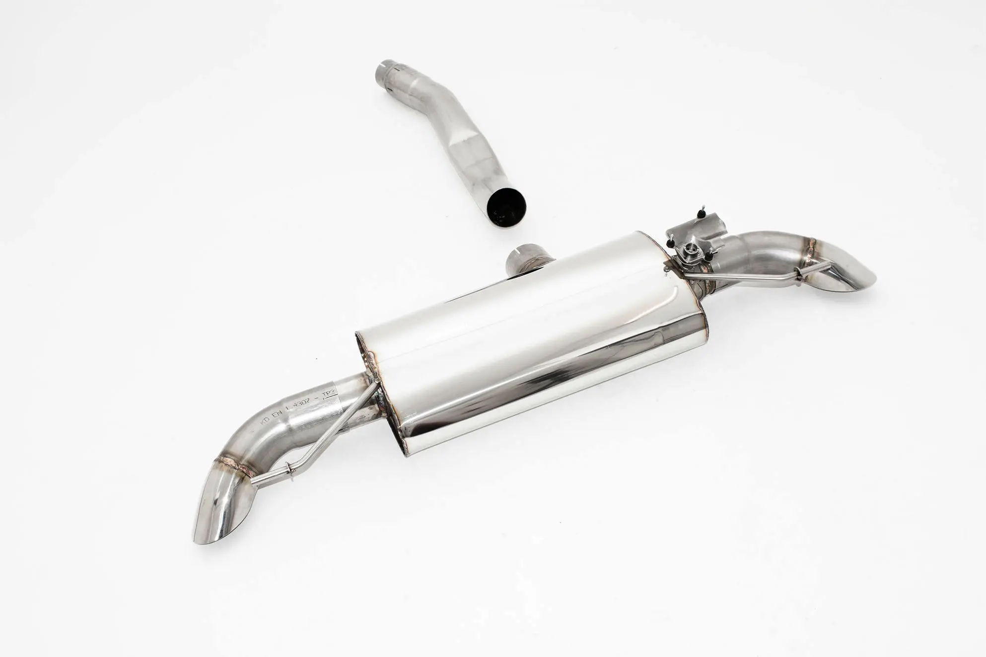 Friedrich Motorsport 76mm Duplex-Sportendschalldämpfer Edelstahl 