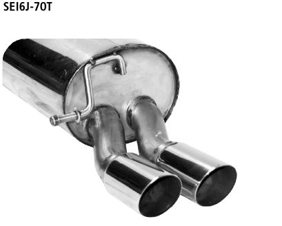 Bastuck Sportauspuff für Seat Ibiza Typ 6J SC 2x70mm, abgeschrägt