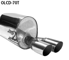 Bastuck Sportauspuff für Opel Corsa D 2x70mm, 20° schräg geschnitten