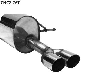 Bastuck Sportauspuff für Citroen C2 2x76mm, 20° schräg geschnitten