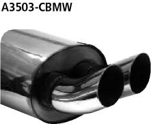 Bastuck Sportauspuff für BMW 316i Typ E36 (Compact) 2x76mm, DTM-Style