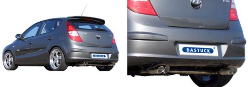 Bastuck Sportauspuff Hyundai i30 FD 2x76mm schräg Foto