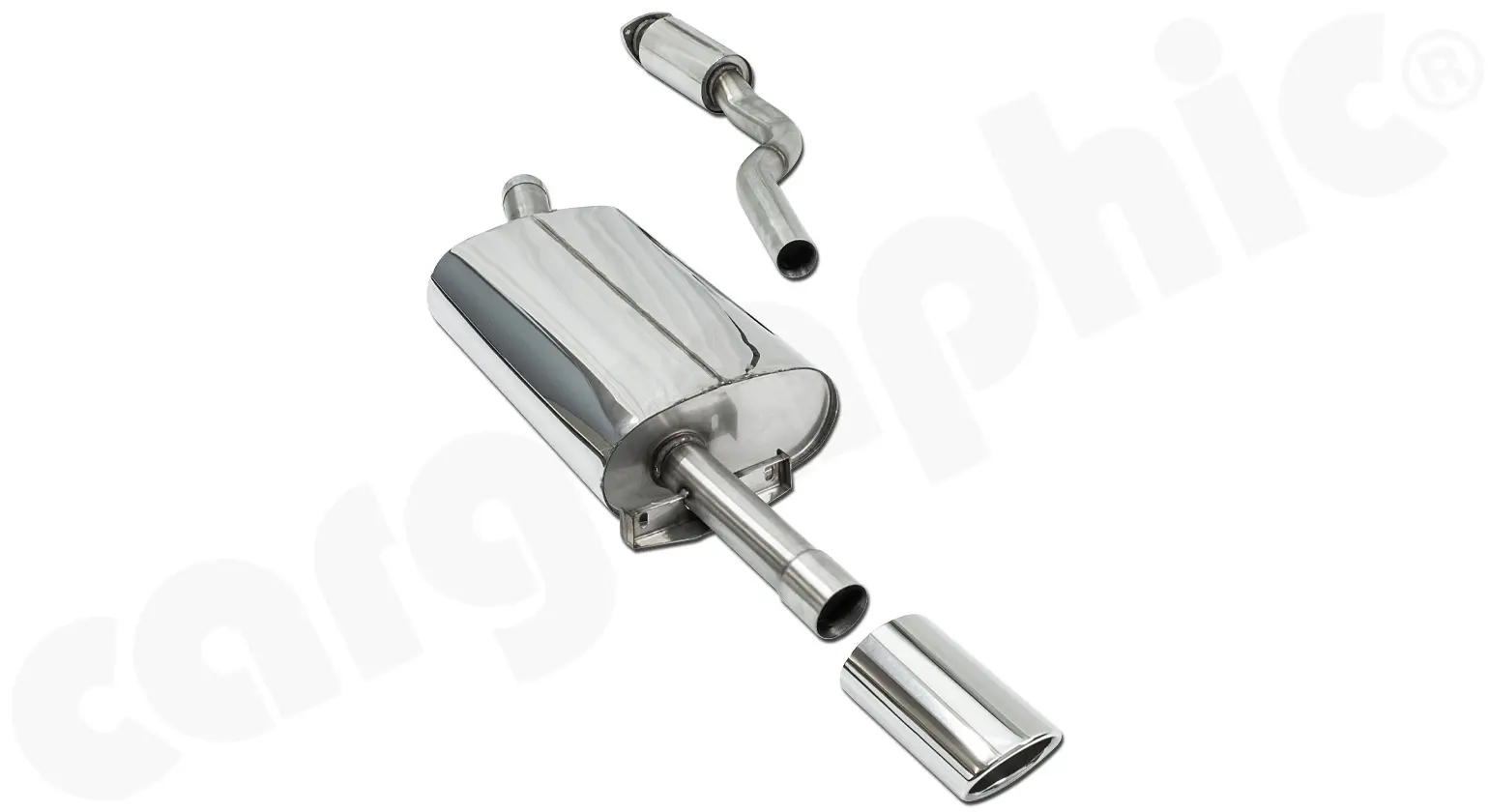 CARGRAPHIC Sport Endschalldämpfer für Porsche 944 Bild