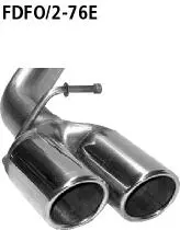 Bastuck Sportauspuff für Ford C-Max I (03-10) 2x76mm, mit Lippe 20° schräg geschnitten 