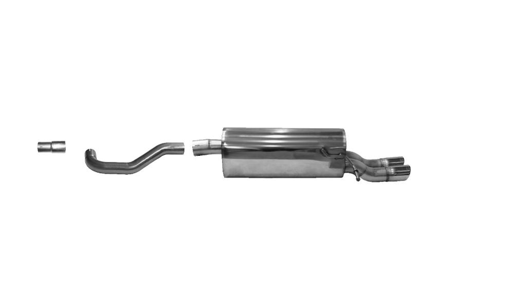 Bastuck Sportauspuff für Audi A1 Typ GB (Sportback) mit Klappensteuerung 2x70mm, 20° schräg geschnitten