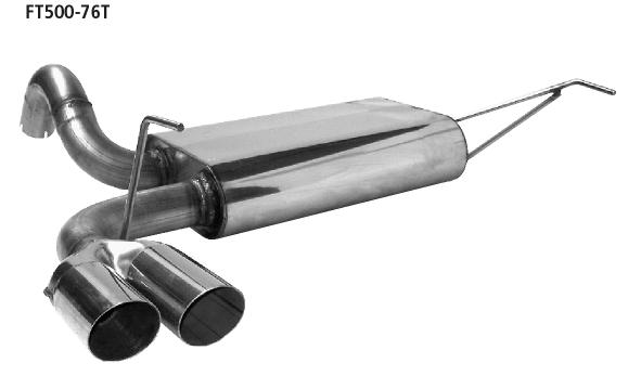 Bastuck Sportauspuff für Fiat 500 Typ 312 2x76mm, 20° schräg geschnitten