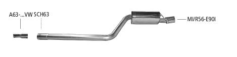 Bastuck Sportauspuff für Mini R55 Clubman 1x90mm, gerade