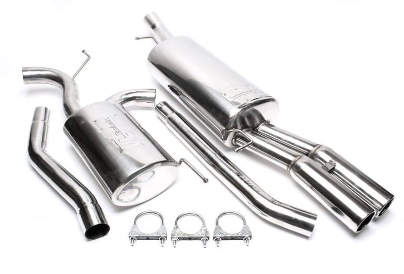 TA Technix Edelstahlanlage 2x76mm rund/gebördelt passend für Audi A6 1.8T/1.9+2.5TDI, Limousine, -​Avant, Typ 4B