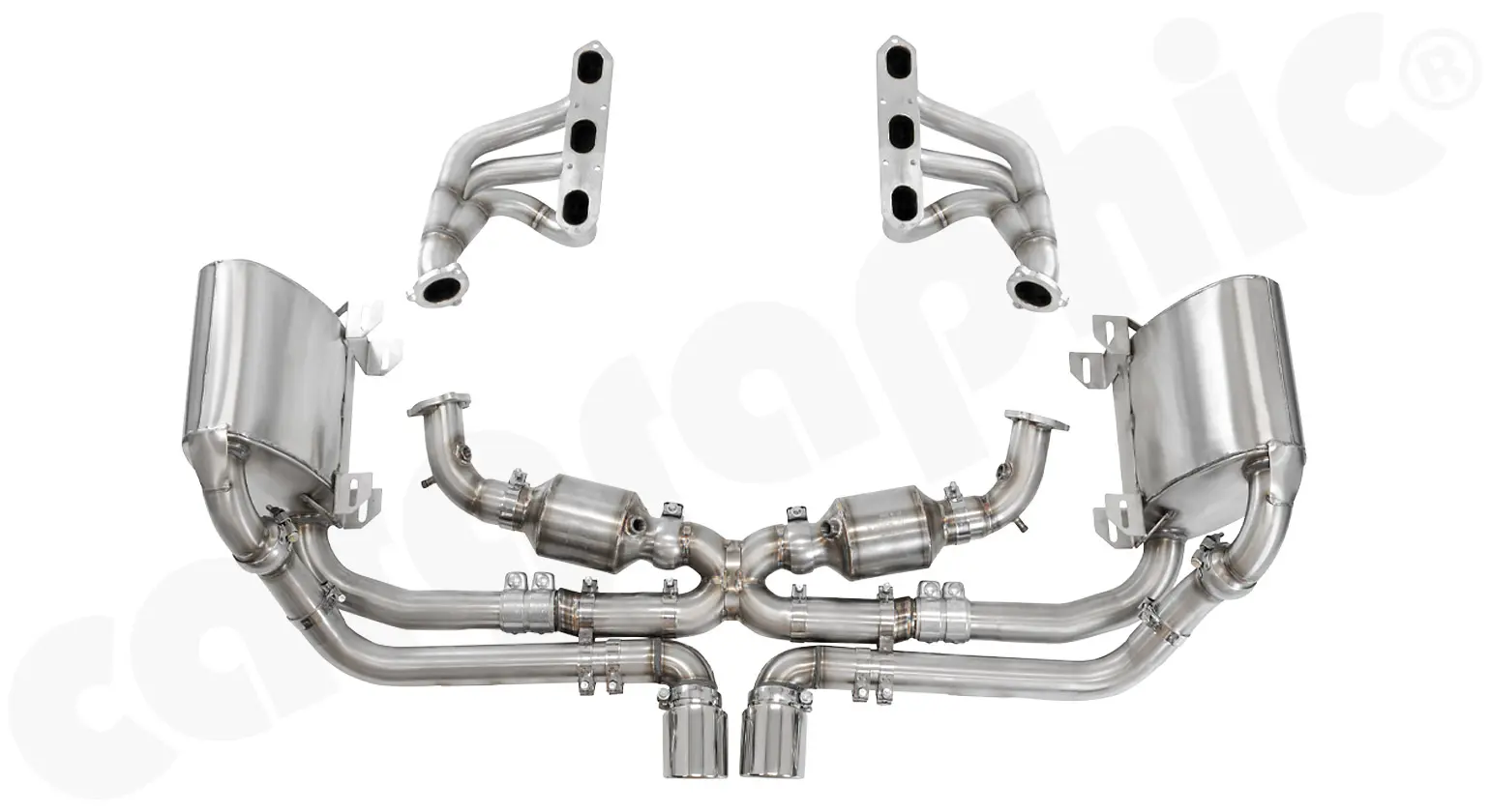 CARGRAPHIC Sportauspuff GT3 Look für Porsche 997.1 