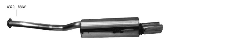Bastuck Sportauspuff für BMW 323i Typ E36 (Touring) 2x76mm, DTM-Style
